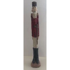 Windsor Hand Painted Resin Folk Art Nutcracker Soldier Figurine Statue 11 1/2"